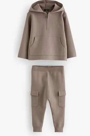Next Knitted Zip Neck Utility Hoodie and Joggers Set (3mths-7yrs)5 - 6 år (110 - 116cm)