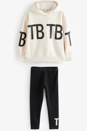 Ted Baker Neutral Tonal Branded Hoodie and Leggings Set 2 Piece8 år ( 128 cm)