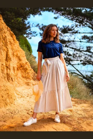 Brakeburn Stripe Paper Bag Skirt44