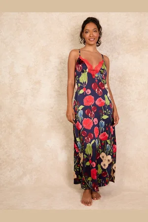Their Nibs Winter Garden Maxi Genbrugs Satin Cami NightieXL