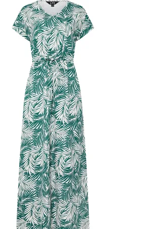 Long Tall Sally 100% Cotton Palm Tie Waist Dress
