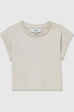 Reiss Terry Cotton Jersey Cropped T-Shirt6 - 7 år (116 - 122cm)