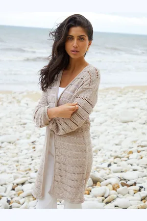 Threadbare Longline hæklet strik Cardigan44