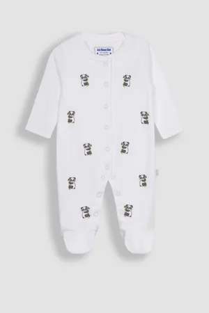 JoJo Maman Bébé Embroidered Cotton Baby Sleepsuit9 - 12 måneder (74 - 80cm)