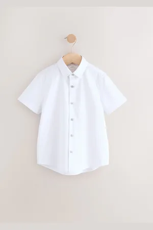 Next Short Sleeves Smart Plain Shirt (3-16yrs)116122cm
