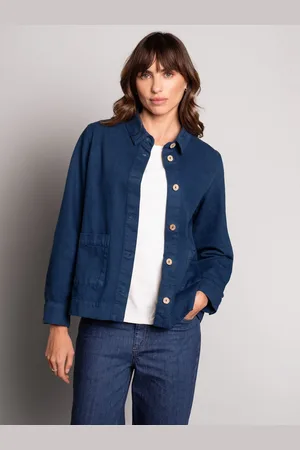 CELTIC & CO. Blue 100% Cotton Twill Pleat Back Jacket46