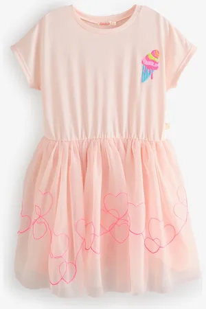 Billieblush Pink T-Shirt Dress With Tulle Mesh Skirt10 år (140cm)