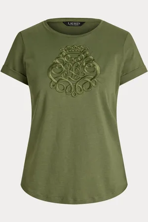 Ralph Lauren Hailly Graphic Logo Brown T-Shirtxlarge