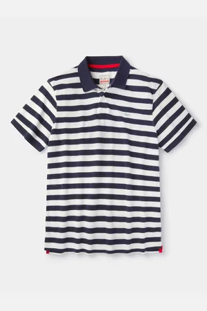 Aubin Blue Elkington Striped Polo ShirtL
