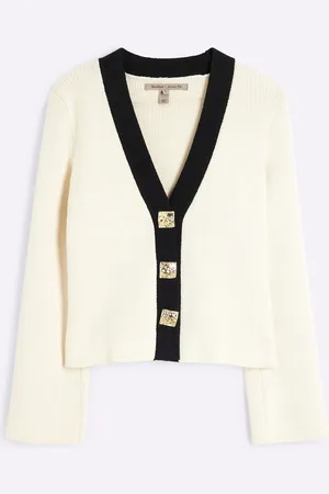 River Island Asymmetric Tipped Cardiganlarge