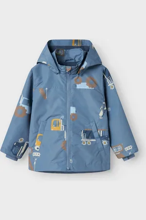 NAME IT Tractor Print Jacket with Detachable Hood122128cm