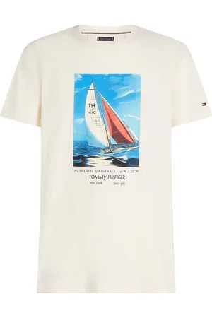 Tommy Hilfiger Hilfiger Color Photo Print 100% Cotton T-Shirtlarge
