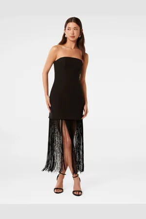 Forever New Brodie Strapless Fringe Kjole40