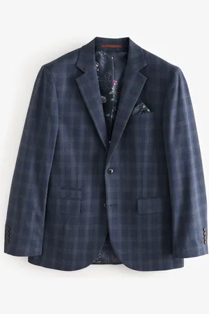 Next Tailored Fit Brushed Check Suit Jacket52 Long (UK 42 L)