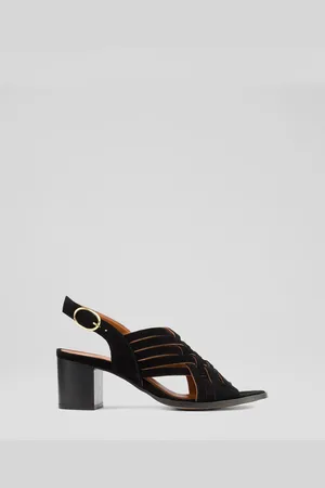 LK Bennett Kacey Suede Multi Strap Woven Sandalseu38