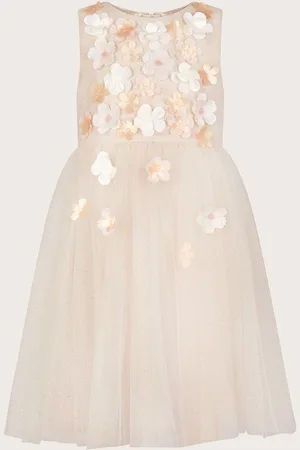Monsoon Darcie 3D Flower Glitter Tulle Dress12 - 13 år (152 - 158cm)