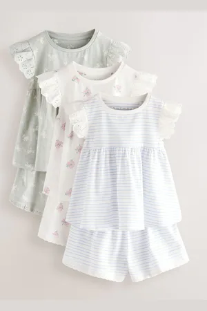 Next Frill Blomster Tryk 100% Cotton Pyjamas 3 Pakke (9mdr.-8år)98104cm