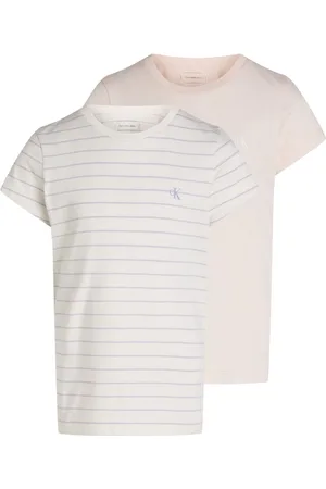 Calvin Klein Slim Stripe 100% Cotton T-Shirt 2 Pack158164cm