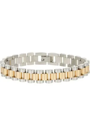 Luv AJ Two-Toned Timepiece Braceleten