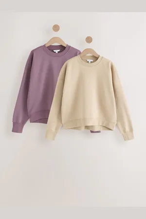 Next Supersoft Peached Essentials Rund hals Seam Detail Sweatshirt 2 PakkeMiddel