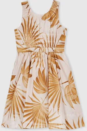 Reiss Anouka Cotton Shirred Printed Dress110116cm