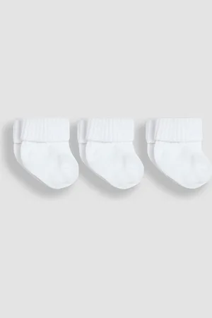JoJo Maman Bébé 3-Pack Rib Baby SocksOp til 6 måneder (50 - 68cm)