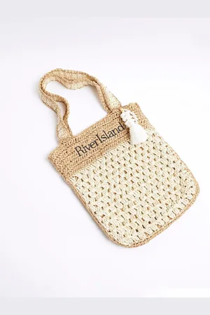 River Island Girls Raffia Shopper Bagen