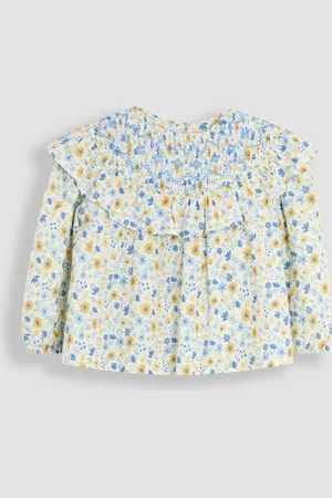 JoJo Maman Bébé Smocked Ruffle Blouse104110cm