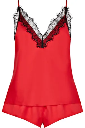Ann Summers Cerise Cami-pyjamassæt med blonder og SatinXXL