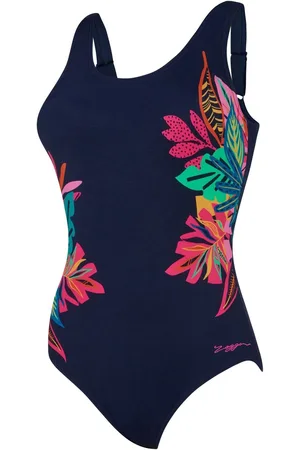 Zoggs Blue Adjustable Kuringai Scoopback Tummy Control Swimsuit44