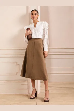 Love & Roses Fit and Flare Midi Skirt38