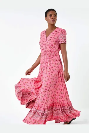 Roman Ditsy Floral Button Detail Maxi Dress46