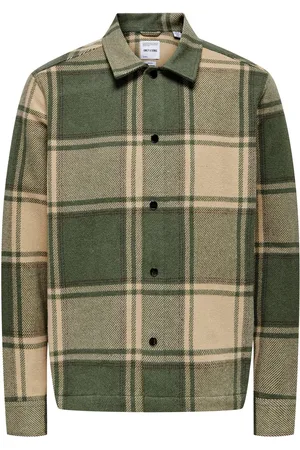 Only & Sons Checked Long Sleeve Button Over ShirtXL