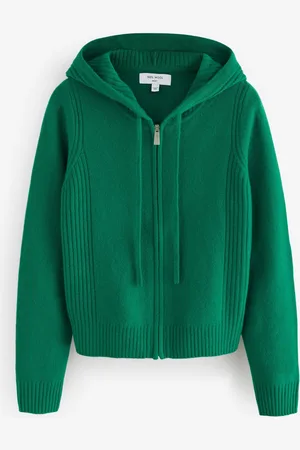 Next 100% Uld Premium Zip Through Strikket HættetrøjeL Reg