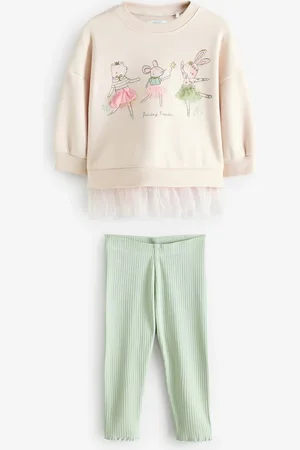 Next Mesh Hem Leggings Set (3mths-7yrs)6 - 7 år (116 - 122cm)
