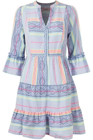 Joe Browns Neon Striped Flared Sleeve Tunic Mini Dress