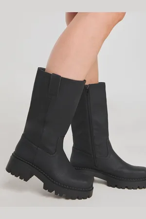 Simply Be Chunky Biker Boots in Wide Fit Curvy Calf