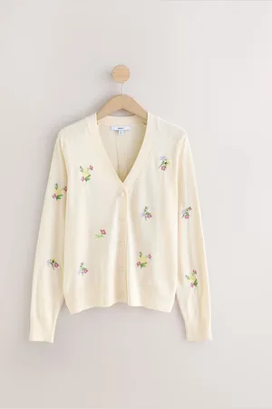 Next Ternet Tryk Soft Touch Button Up Strikket CardiganM Reg