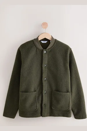 Next Borg Fleece Button Through Cardigan ShacketXL