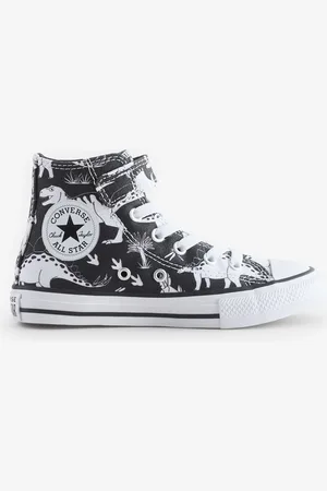 Converse Junior Chuck Taylor Dinosaur Print 1V Easy On Trainersuk125eu31
