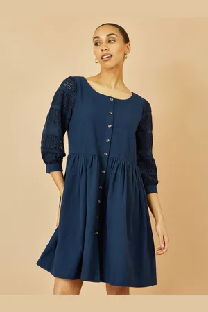 Yumi 100% Cotton Tunic With Broderie Anglaise Puff Sleeves44