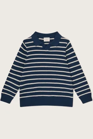 Monsoon Stribet Strik 100% Bomuld Polo Trøje12 - 13 år (152 - 158cm)