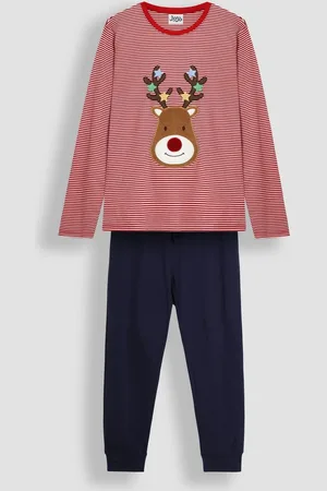 JoJo Maman Bébé Mens Reindeer Pyjamas SetM