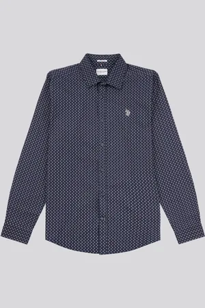 U.S. Polo Assn. U. S. Polo Assn. Mens Blue Printed ShirtM
