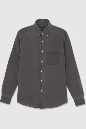 Reiss Kittle Denim Piqué Button-Through Shirt2X-Large