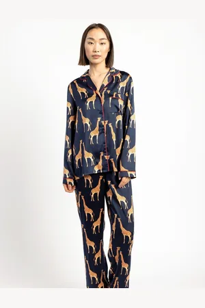 Chelsea Peers Satin Button Up Long Pyjamas SetXS