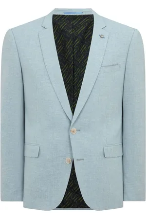 Remus Slim Fit Linen-Blend Micro Pinstripe Suit Jacket40