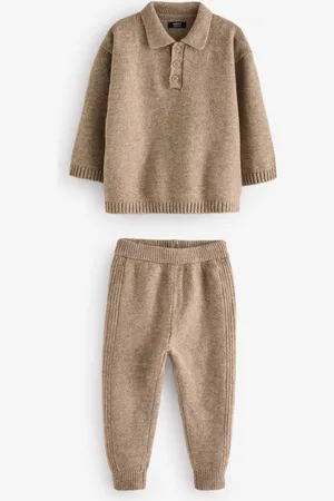 Next Knitted Long Sleeve Polo And Joggers Set (3mths-7yrs)3 - 6 måneder (62 - 68cm)