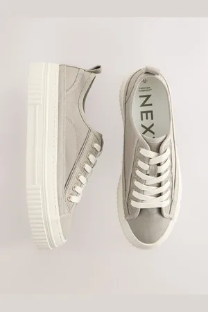 Next Forever Comfort Canvas Chunky Baseball Lace Up Trainers