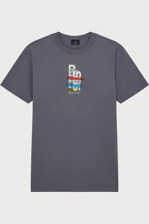 Paul Smith Regular Fit Grey Logo 100% Cotton T-Shirtxlarge